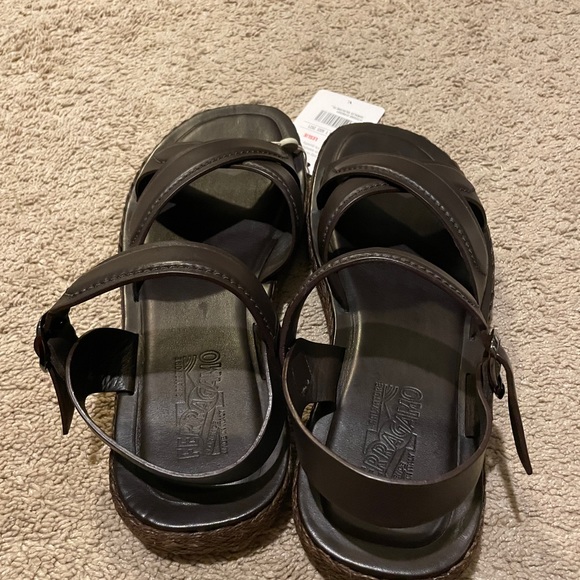 Salvatore ferragamo capalbio sandals in hickory calf (brown) brand new! - Picture 4 of 8